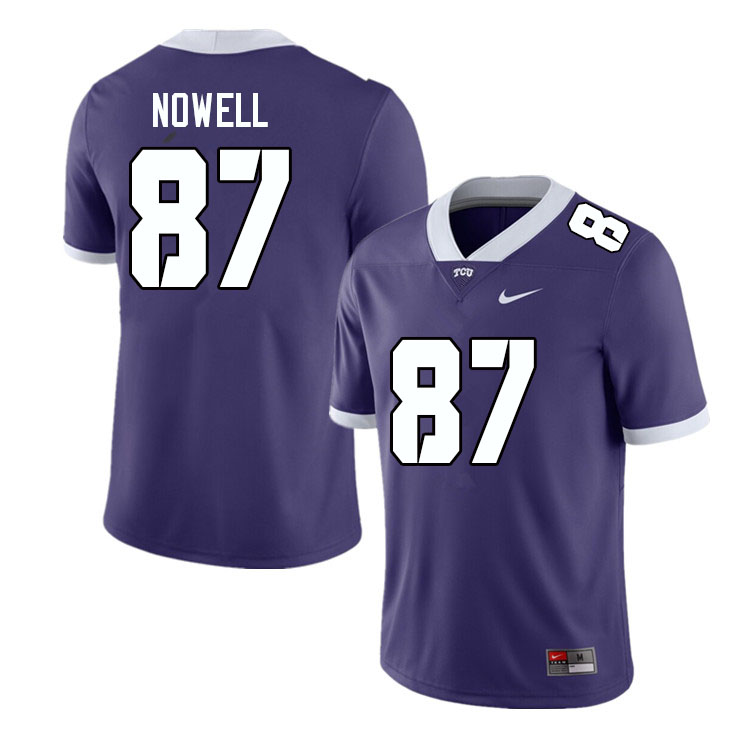 Men #87 Blake Nowell TCU Horned Frogs College Football Jerseys Sale-Purple